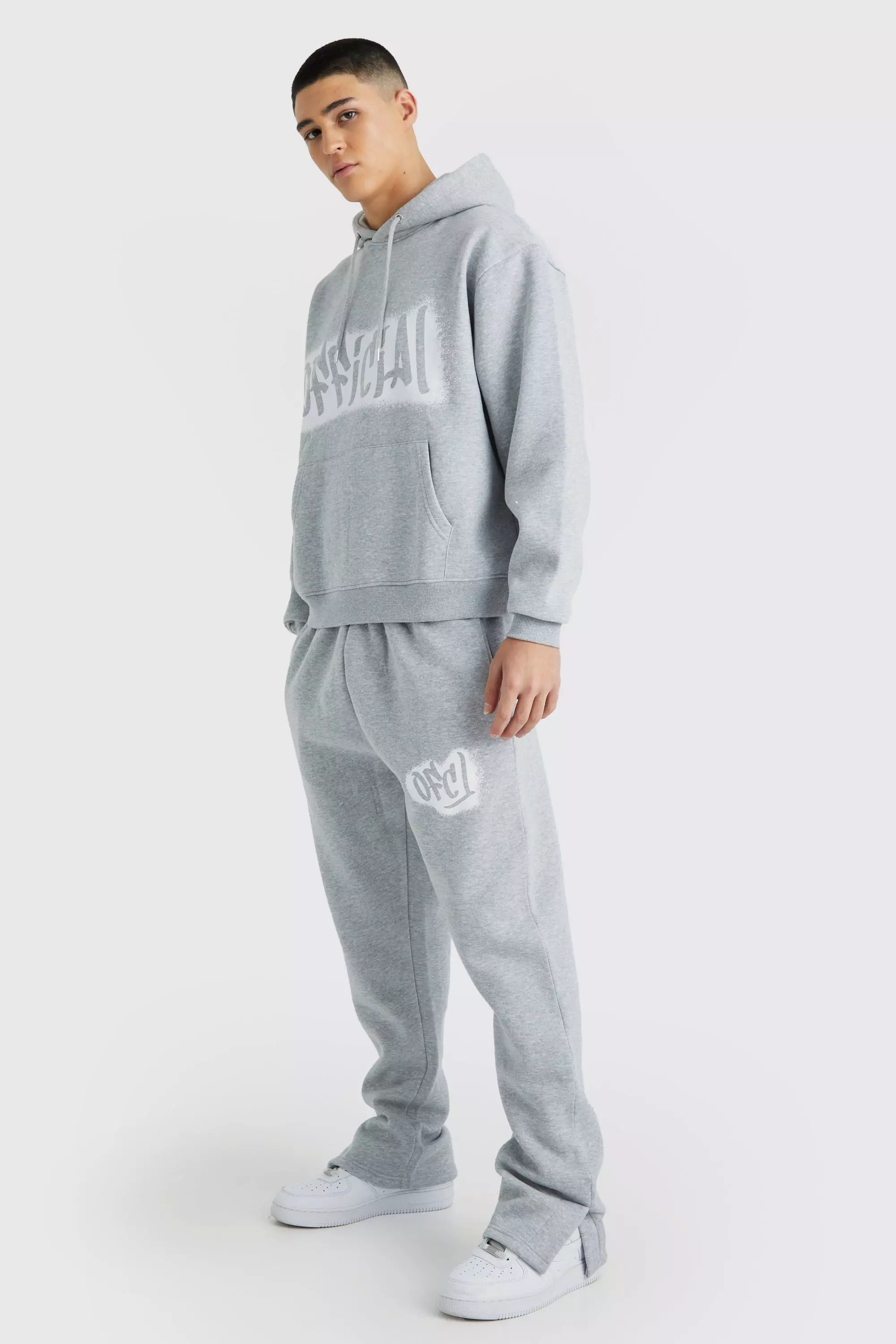 Grey marl cheap nike tracksuit